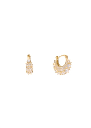 Zahara crystal hoops Forgyldt/Clear Pico 